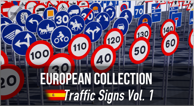 Spanish Traffic Sign Pack - Unreal Asset Pack
