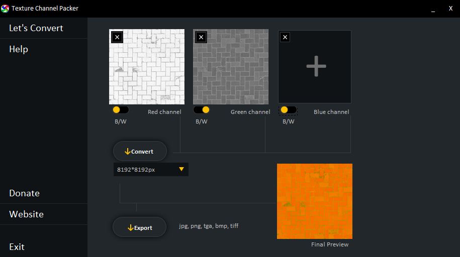 Texture Channel Packer - Converter App